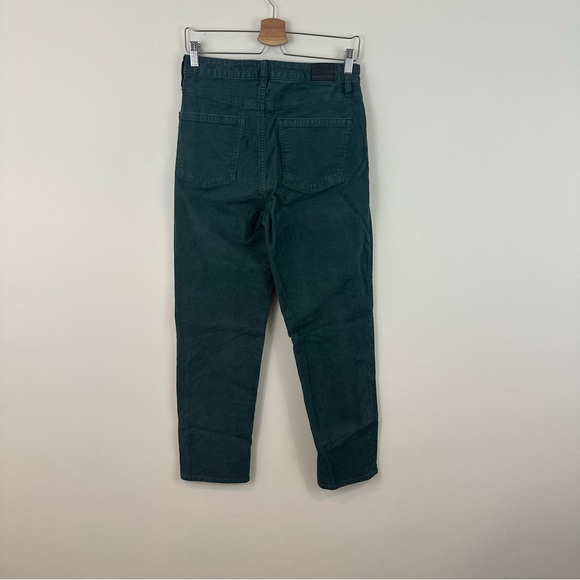 American Eagle Teal Green Corduroy Pants Mom Straight Jean Size 6 Regular - Picture 5 of 7